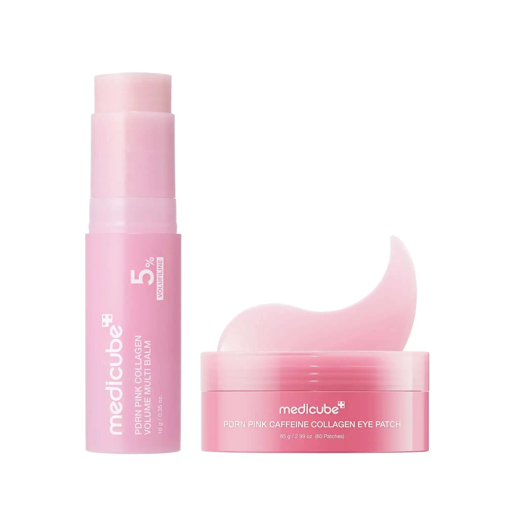 Medicube PDRN collagen balm applied under eye area