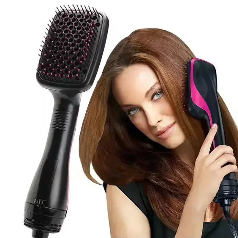3-in-1 hot air styling brush curling barrel close-up