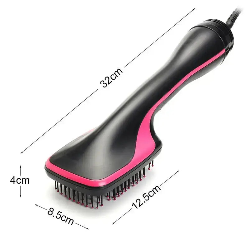 3-in-1 hot air styling brush packaging and included accessories
