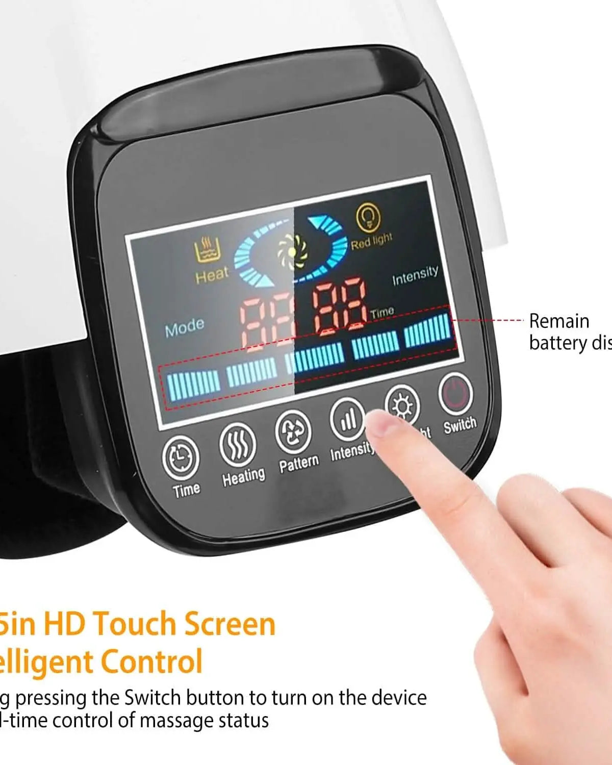 Electric Rechargeable Knee Massager Infrared Heat Pain Relief Therapy DailySale
