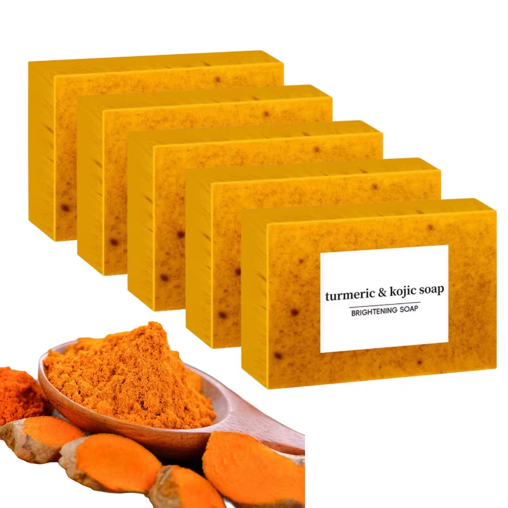 Turmeric and kojic acid soap bar close-up